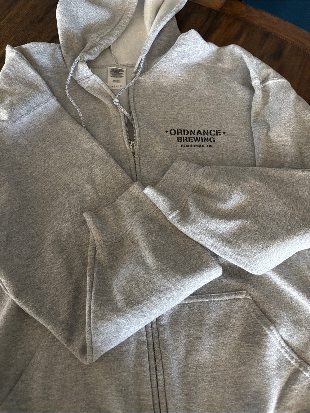 Gildan Light Gray Heavy Blend Full-Zip Hoodie mens XL - Picture 7 of 10